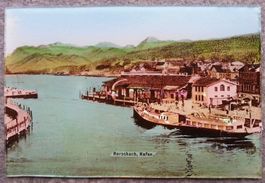 RORSCHACH HAFEN - Glasbild Chromlithographie, um 1900