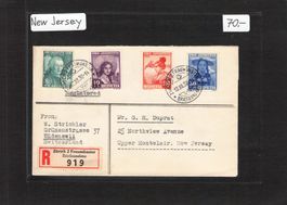 #Pro Juventute Satzbrief J85 - J 88 nach New Jersey, 12.X.38