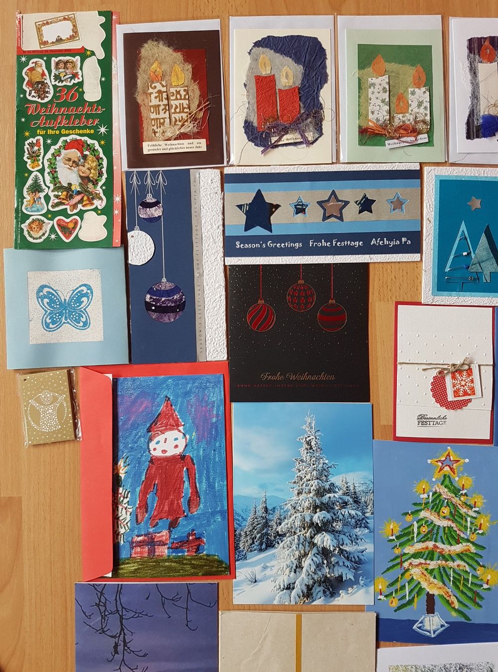 Karten: WEIHNACHTSKARTEN / PAKETANHÄNGER/ AUFKLEBER – Neu und originalverpackt aus Sax von prinzenrollen 1