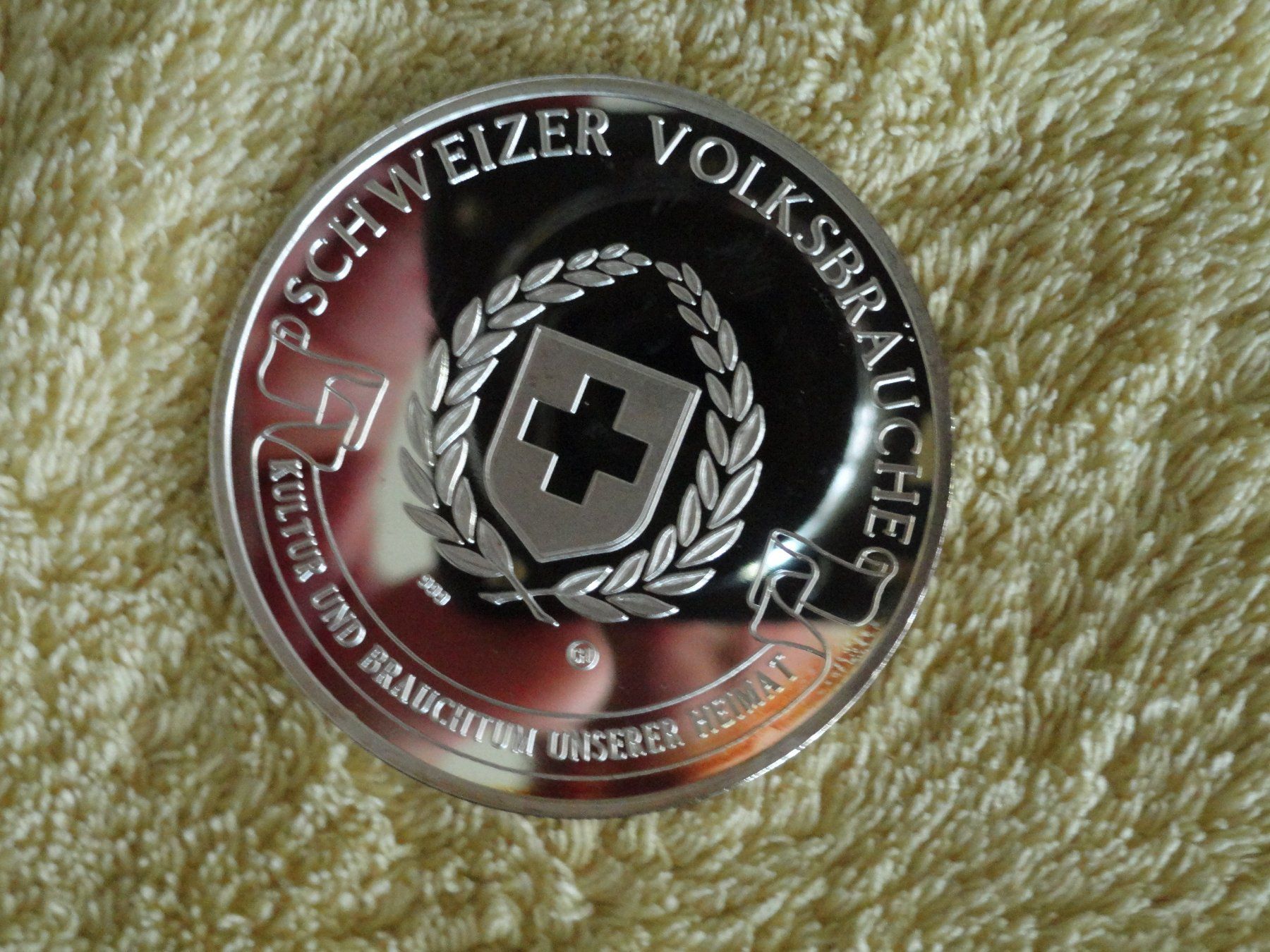 Medaglie: Silbermedaille "Schweizer Volksbräuche" - Kuhkämpfe im VS – Usato da Gerlafingen venduto da Shiva_74 2