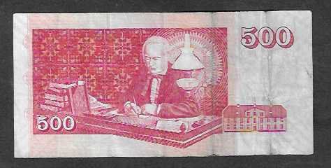 Banconote: Islans  500  Kronur  2001  Gebraucht – Usato da Gordola venduto da coinsandnotes 1