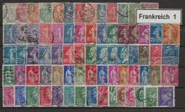 Frankreich 1, kleines Lot ab ca. 1900 - 1940 meist gestempel