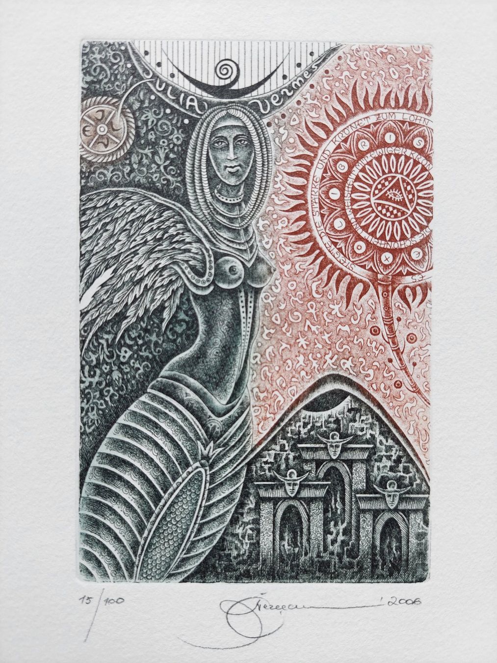 Dipinti: Exlibris Natalija Cernetsova - Original Radierung Erotik – Usato da Obfelden venduto da Exlibris-Art