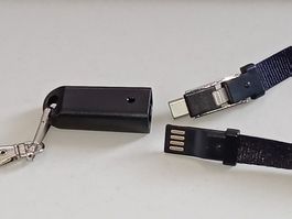 NEU: 3in1 Ladekabel Schlüsselband Micro USB Typ-C Apple