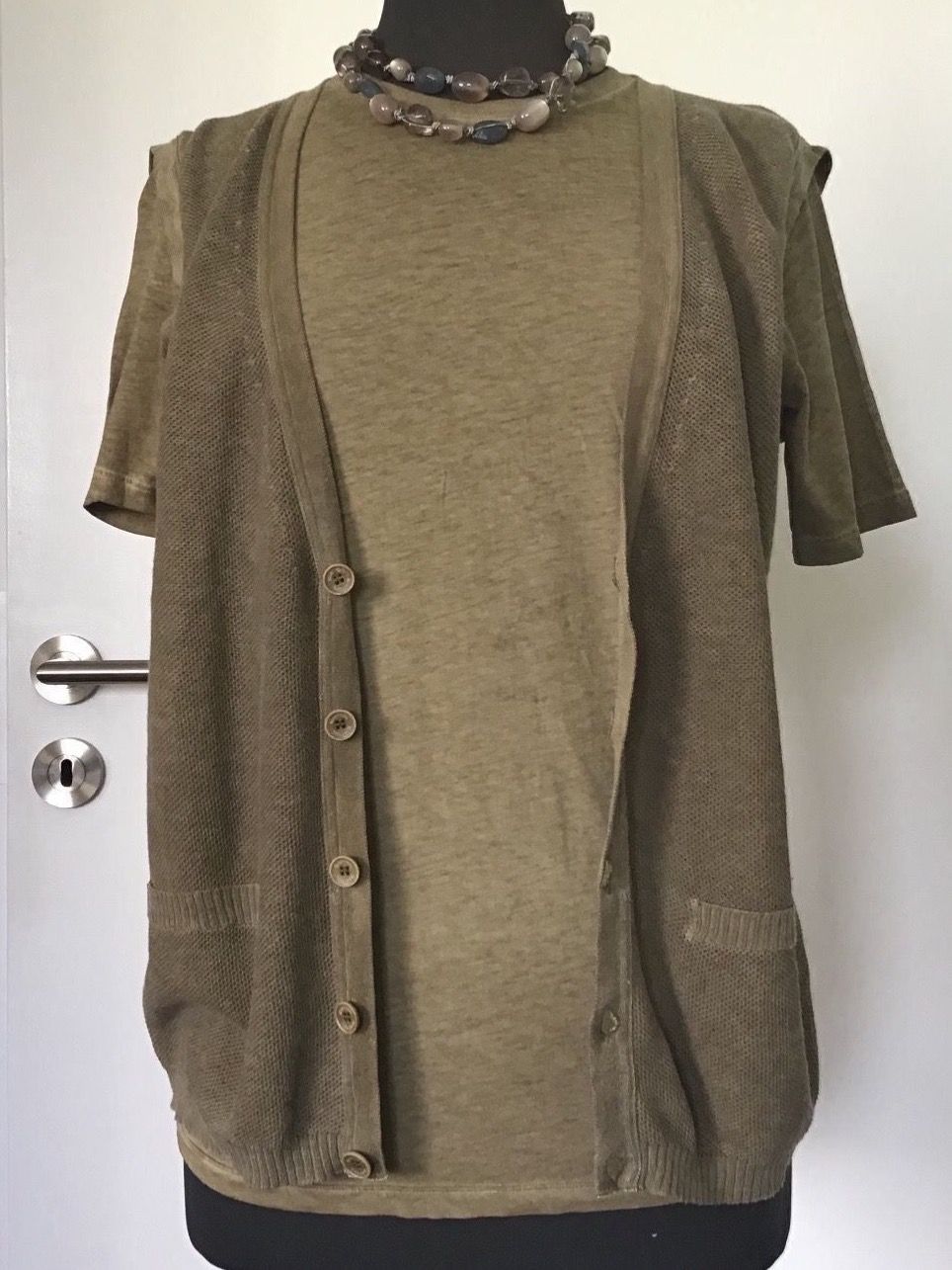 Benetton Maglioni & Felpe: BENETTON Kurzarm Shirt - Leinen/Baumwolle – Usato da Besazio venduto da lionheart63 2