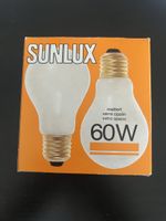 1Stk SUNLUX 60W E27 Glühlampe 230V opal – Originalverpackung