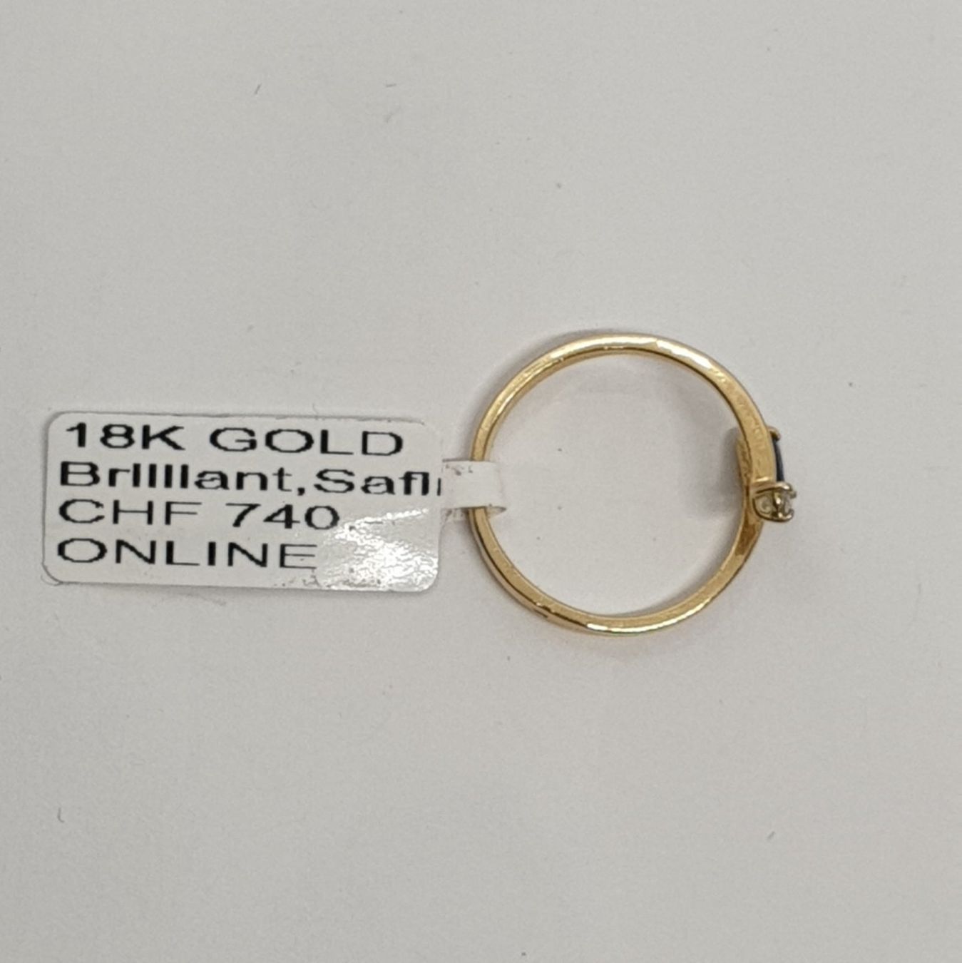 Anelli: Echt 18K Gold - Diamant, Saphir Ring – Usato da Luzern venduto da Goldhaus-Luzern 2