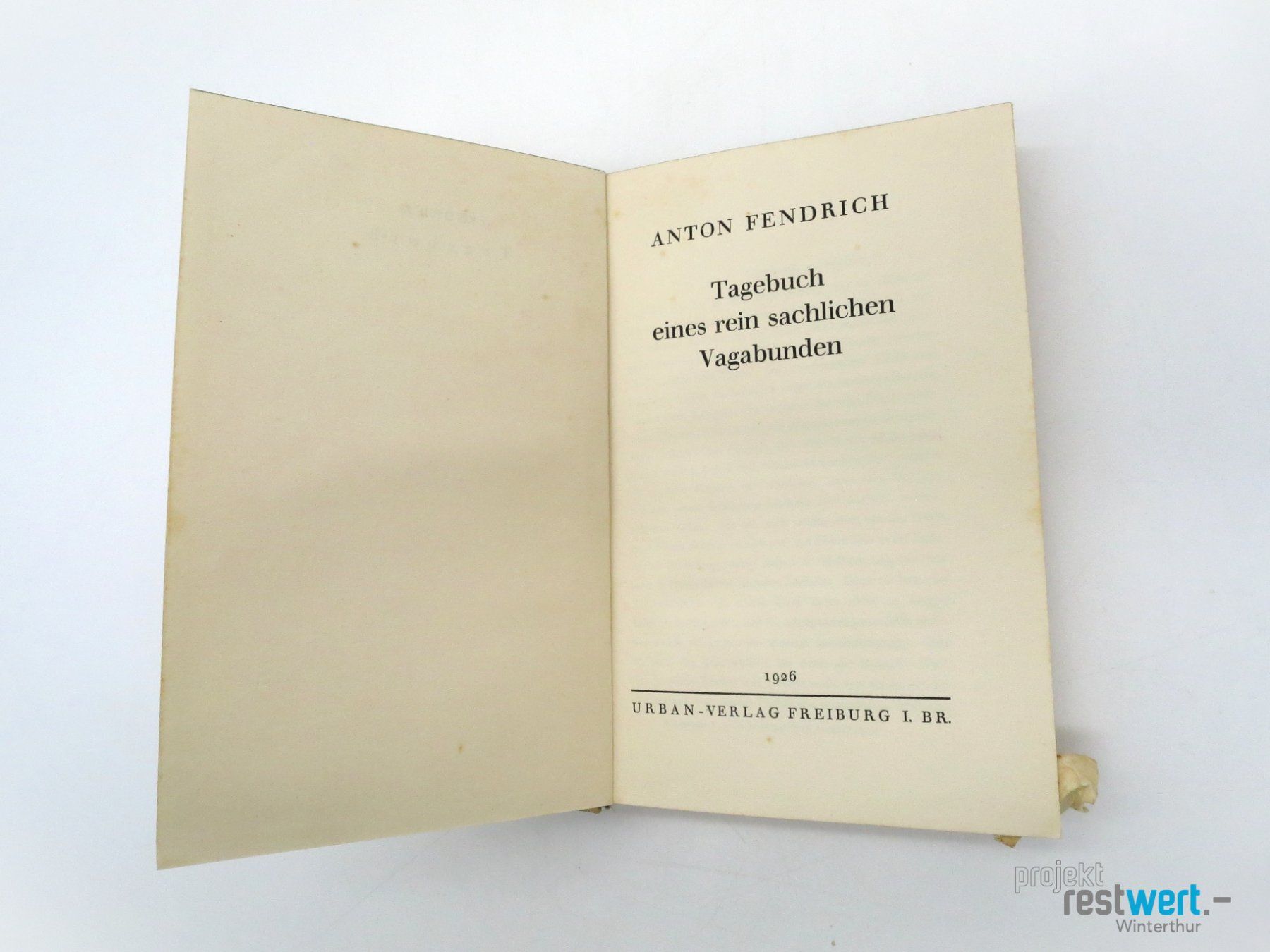 Libri: ANTON FENDRICH - Tagebuch – Usato da Winterthur venduto da Restwert_Winterthur 4
