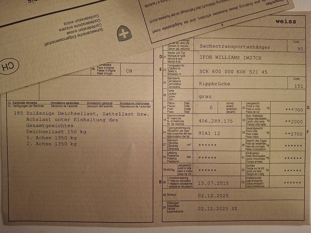Autoribaltabili: Kippanhänger 2700kg – Usato da Siebnen venduto da Grosswis50 4