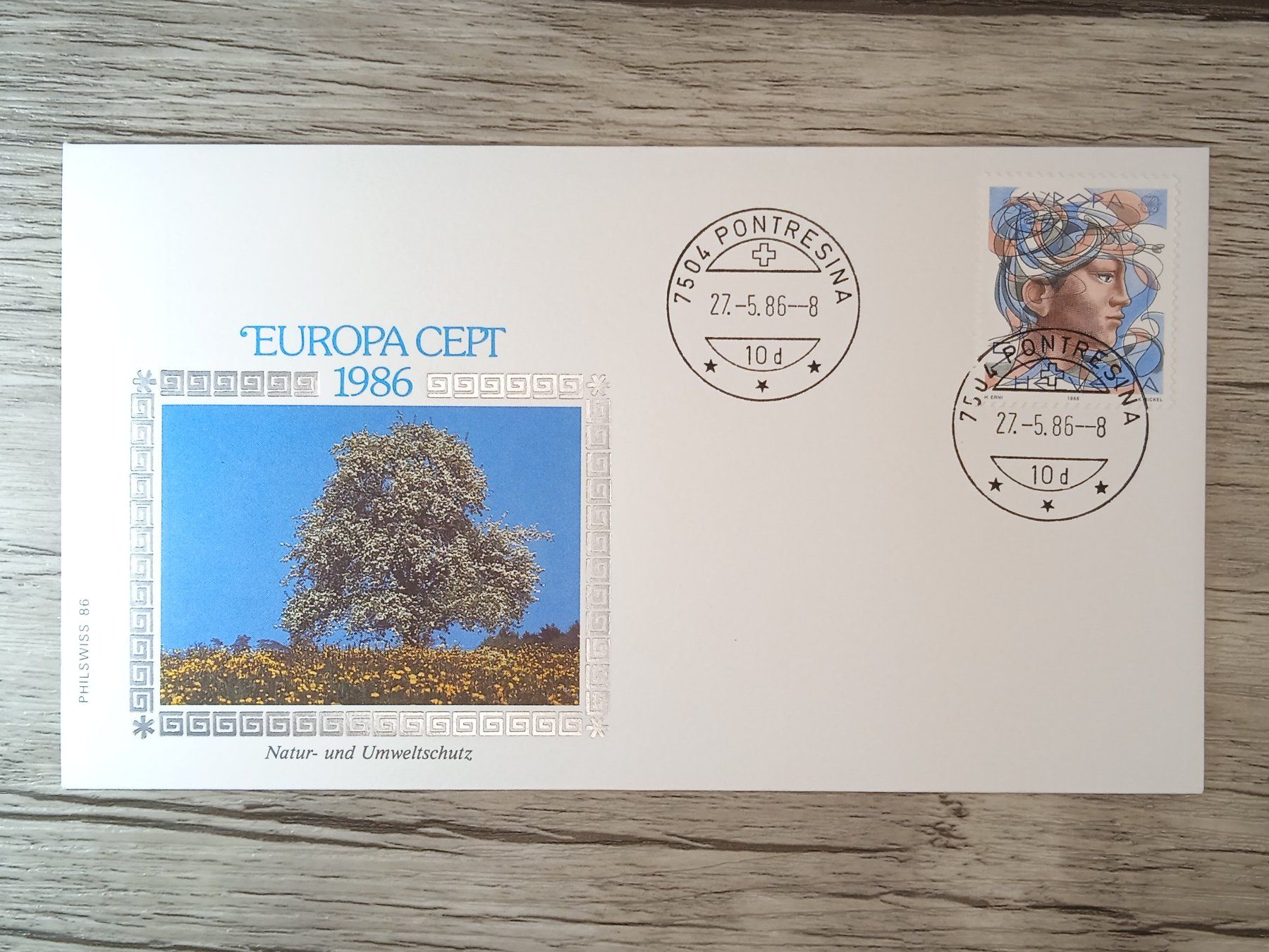 Tutti i francobolli: TR51 Enveloppe + Timbre Suisse 1986 – Usato da Cousset venduto da Patrick_Collections