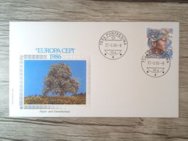 TR51 Enveloppe + Timbre Suisse 1986
