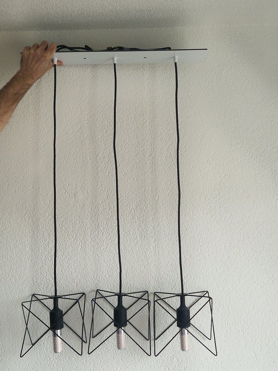 Lustres & lampes de plafonds: Suspension Triple Style Industriel – Idéale Table à Manger – D'occasion à Plan-les-Ouates par Loul_74