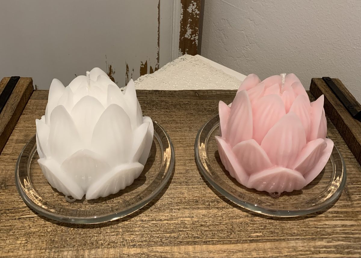 Candele: Kerzenset Lotusblüte Hand gemacht – Nuovo (secondo la descrizione) da Diepoldsau venduto da Luxusdeko 1