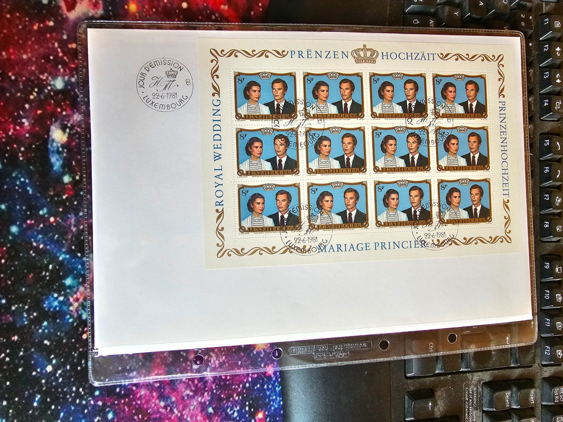 Tutti i francobolli: LUXEMBURG 1981 2 FDC KL.BOGEN +KL.BOGEN. /**/ GEST. – Usato da Dintikon venduto da bonita099 1