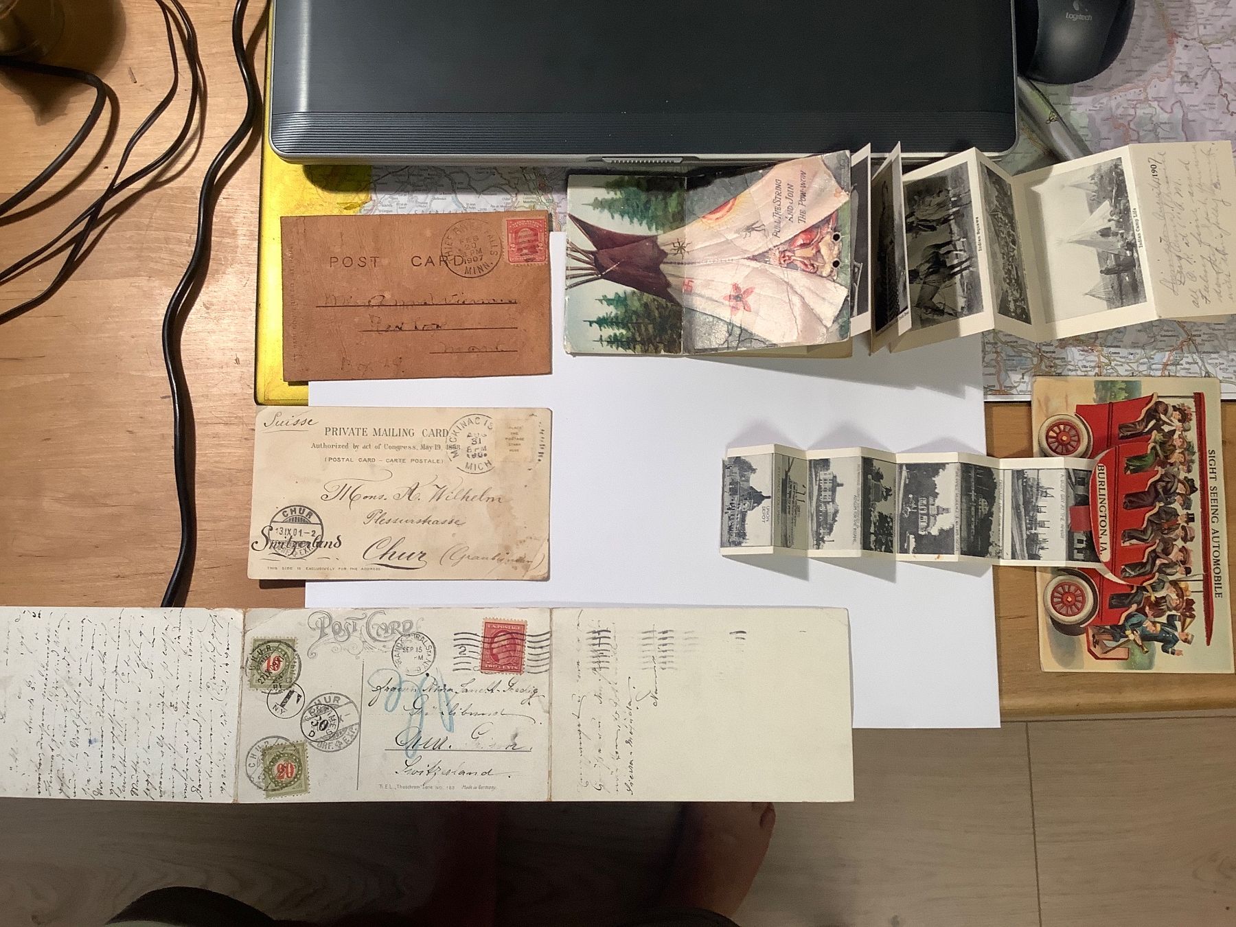 Cartoline postali: 5 seltene Ansichtskarten USA, 1901 - 1907 – Usato da St. Gallen venduto da herbrig2 5