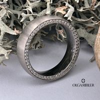 Titan Ring mit Zirkonia 6 mm leicht elegant Grösse 52