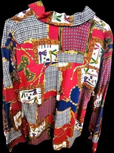 Chemisiers: Jaspé Vintage Patchwork-Print Button-Down-Hemd – D'occasion à Zug par vinokilo 3