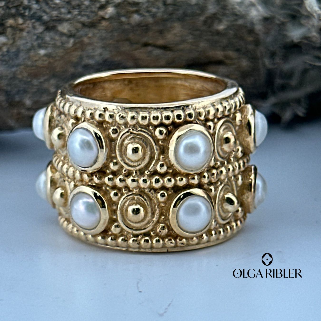 Olga Ribler Anelli: Unikate Silber Ring 925 Grösse 59 mit Perlen – Nuovo (secondo la descrizione) da Luzern venduto da Schmuckoutlet 6