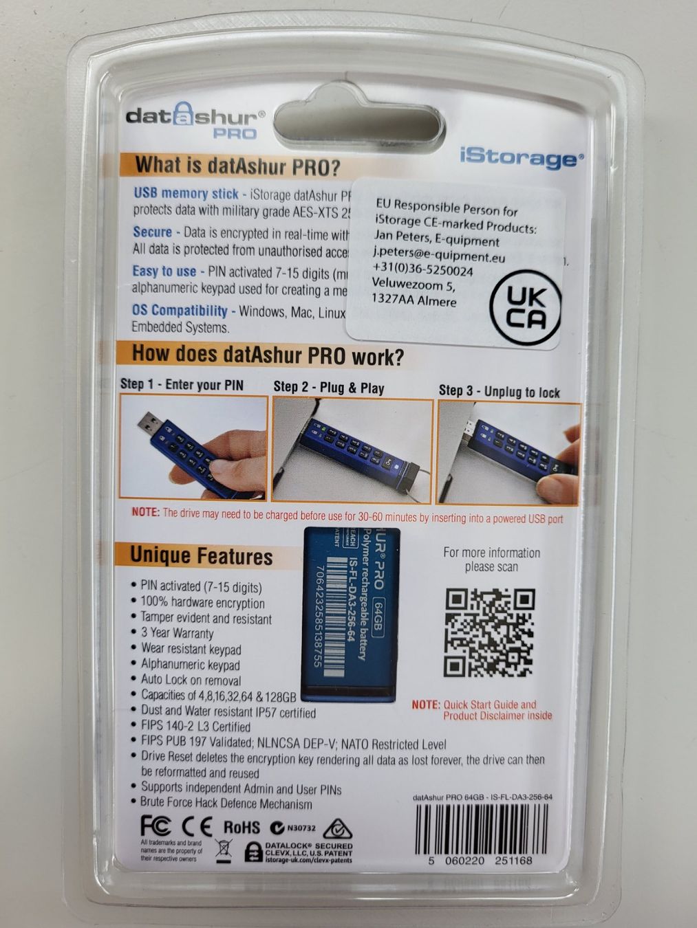 USB Sticks: Datashure Pro Secure USB Flash Drive 64 GB – Neuf avec emballage d'origine à Brügg BE par POU-BELLE 1