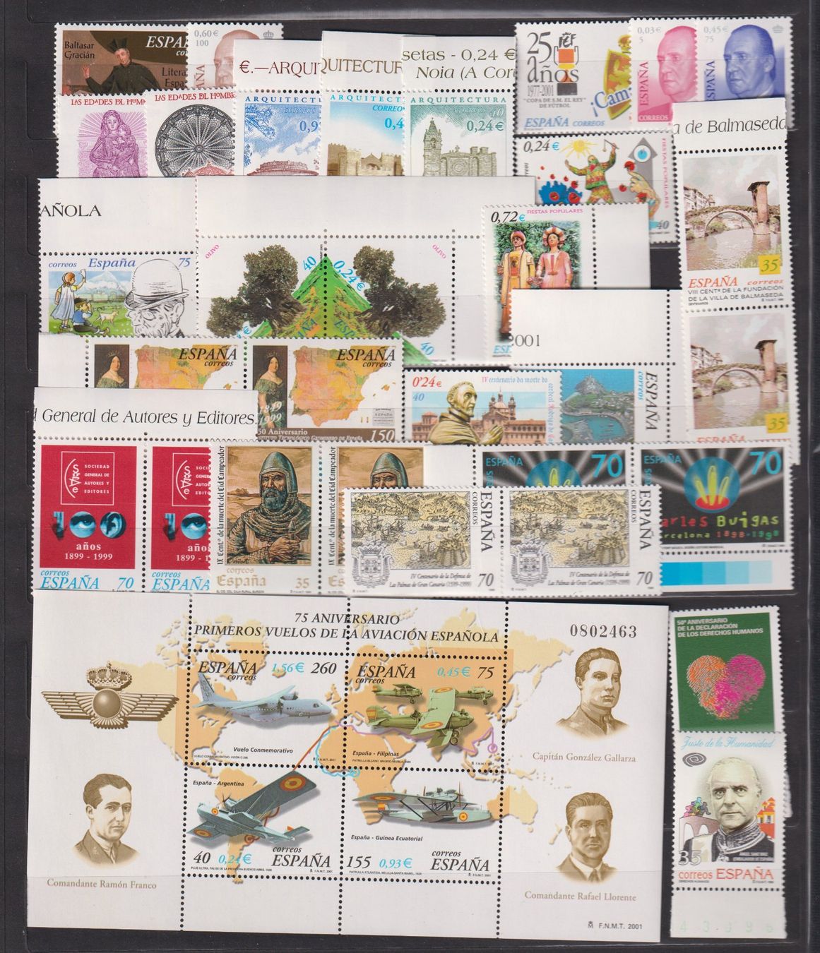 Tutti i francobolli: Spanien: Lot postfrischer Marken 2000/ 2001  (2) – Nuovo (secondo la descrizione) da Dällikon venduto da Minita