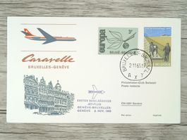 TR75 Enveloppe + Timbre Belgique 1965 Theme Aviation