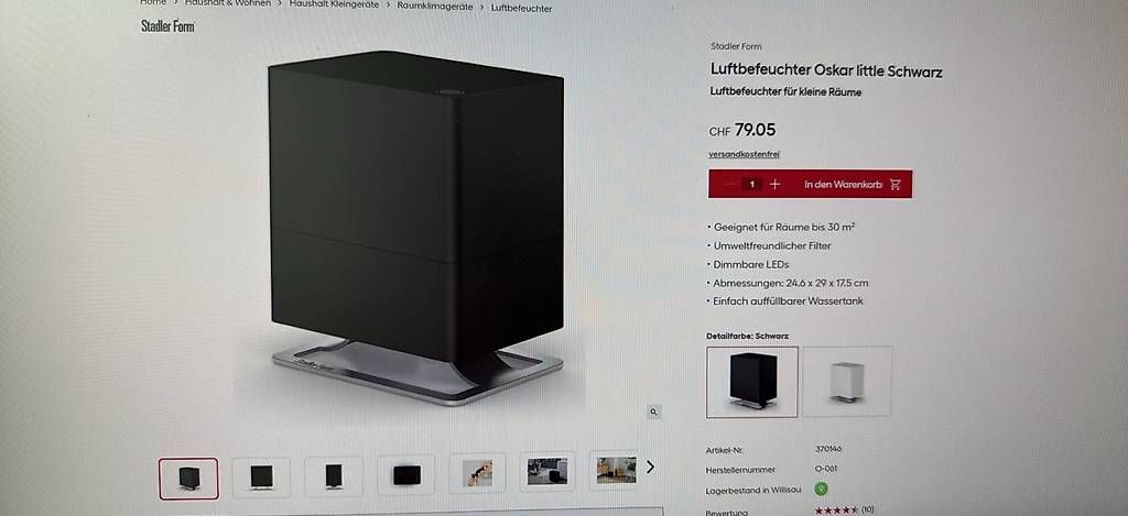 Stadler Form Luftbefeuchter: Luftbefeuchter Oskar little – Gebraucht aus Winterthur von vllmrlena 1