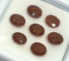 7x Rubis non traités 6x4 mm - CERTIFICAT 590.- Fr