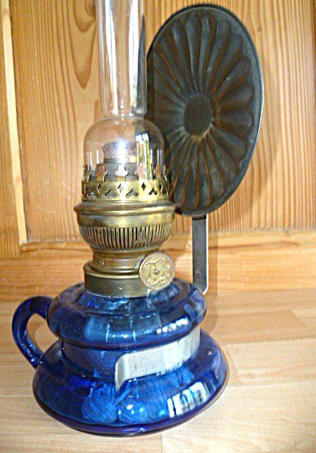 Lampade: Antike, blaue Petrollampe kompl. – Usato da Effretikon venduto da Heimstudio 5