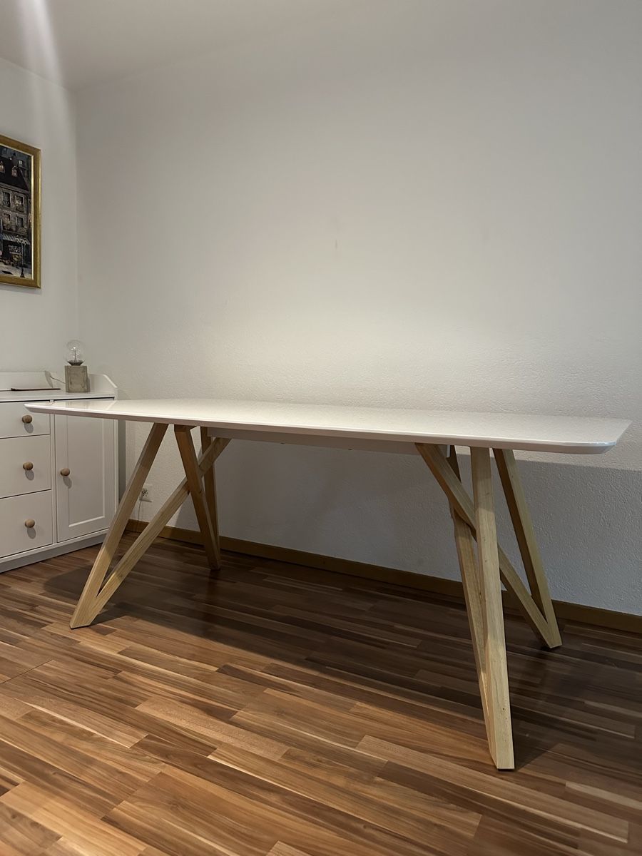 Tische: Esstisch weiss lackiert- 180x90cm – Gebraucht aus Liestal von esr_9y9c