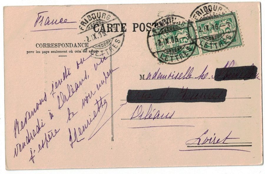 Cartoline postali: Louëche-les-Bains, circulée 1906 – Usato da Frauenfeld venduto da POML 1
