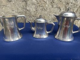 3 heiliges Kaffee Tee Set Hotelsilber Basel