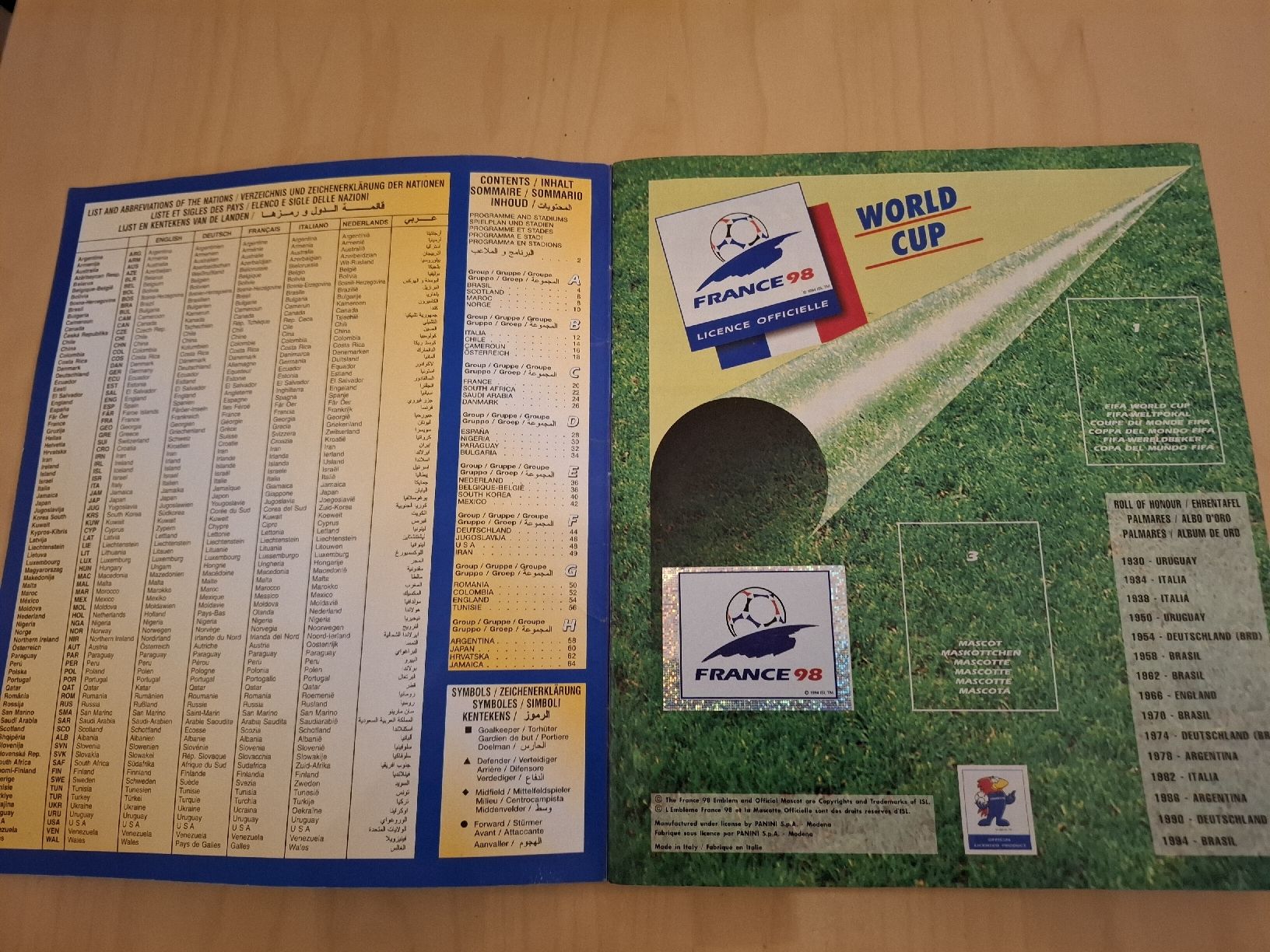 Panini Carte collezionabili: Panini WM 1998 Album – Usato da Zug venduto da Monz01 1