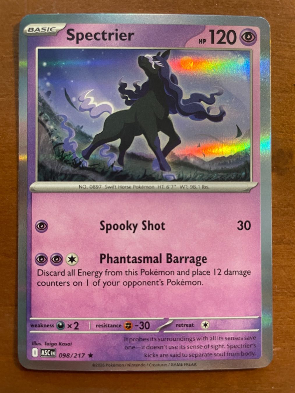 Pokémon Carte collezionabili: Pokemon Spectrier Holo (Versand gratis) – Nuovo (secondo la descrizione) da Chur venduto da Angerson
