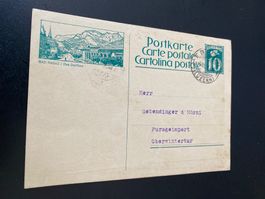 1928 Alte Postkarte BAD RAGAZ   Luzern - Oberwinterthur