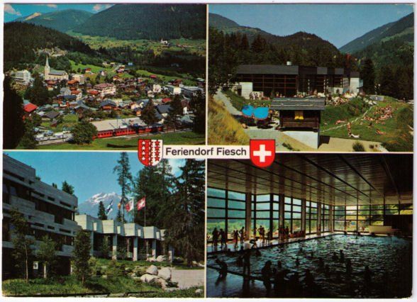 Cartoline postali: Fiesch - 4 Bild AK – Usato da Binningen venduto da Mountainrider