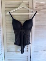 Damen Body Spitze schwarz mit Bügel, Grösse S
