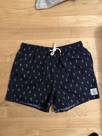 Anchor Print Swim Shorts - Summer Essential, Size Medium