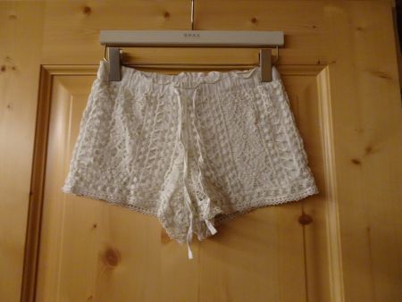 Uni weisse Shorts mit Spitze von Zebra Gr. XS / 34 - 260398