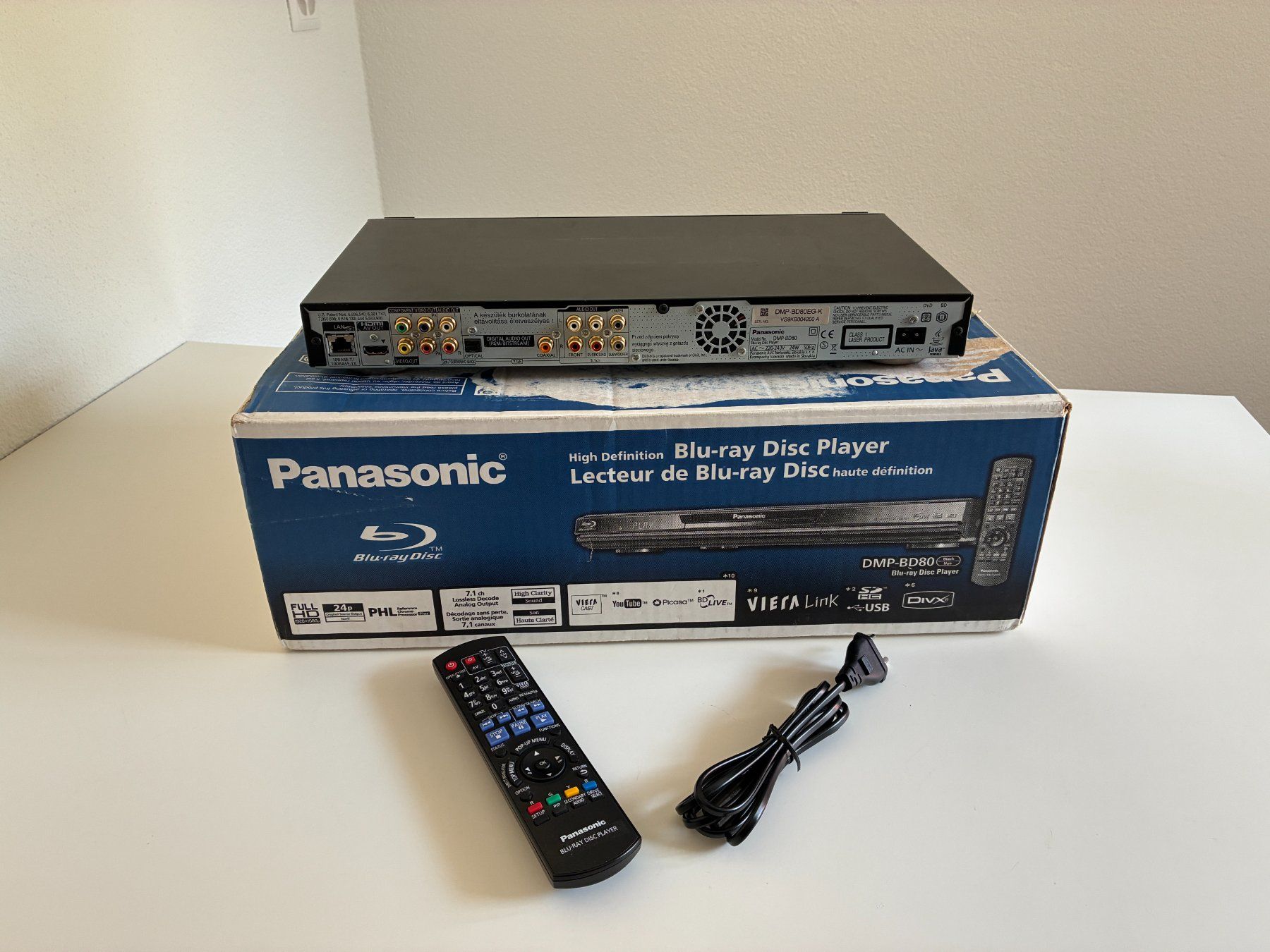 Panasonic Lettore multimediale & Streamer: Panasonic Blu-ray Disc Player DMP-BD80EG-K – Usato da Gattikon venduto da r-7-schuRma 1