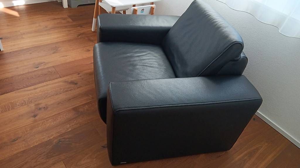 Poltrone: Echt-Ledersessel schwarz – Usato da Grosswangen venduto da melabella 1