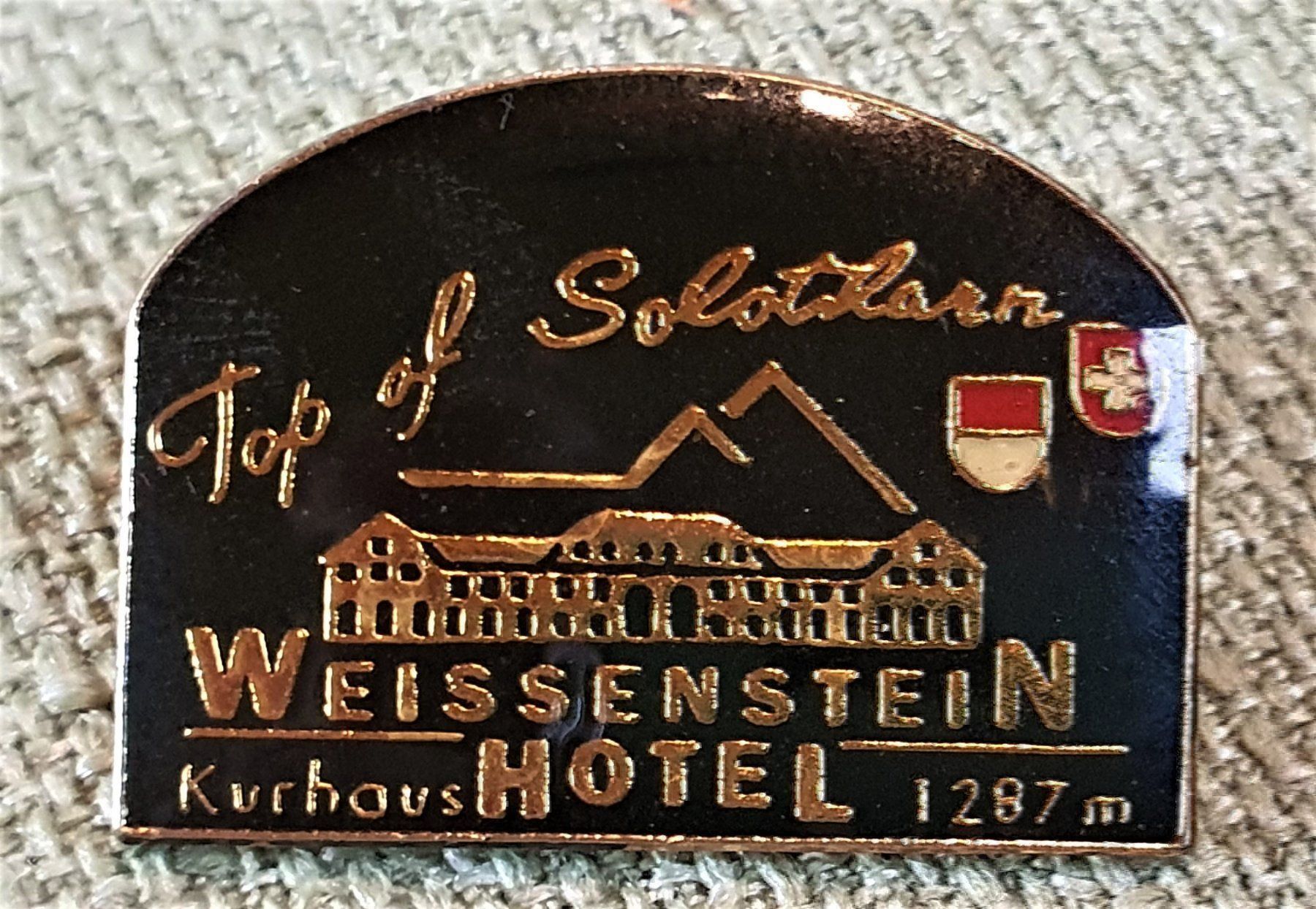 Ansichtskarten: D885 - Pin Weissenstein Hotel Solothurn – Gebraucht aus Reinach BL von Boston-Verkauf