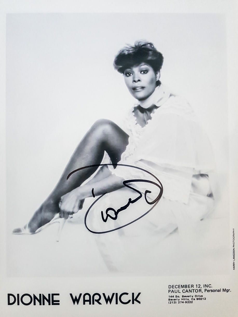 Autografi: Dionne Warwick - Original Autogramm – Usato da Kaisten venduto da Simpsons4