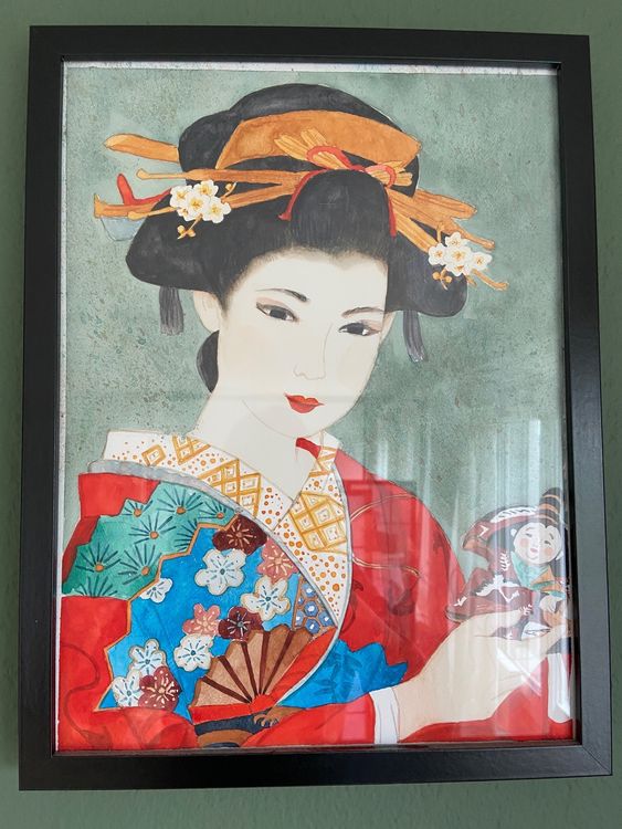 Posters & Illustrations: 2 x Geisha Bilder mit 1 Rahme (44x33cm) – D'occasion à Wallisellen par Irantzu 3