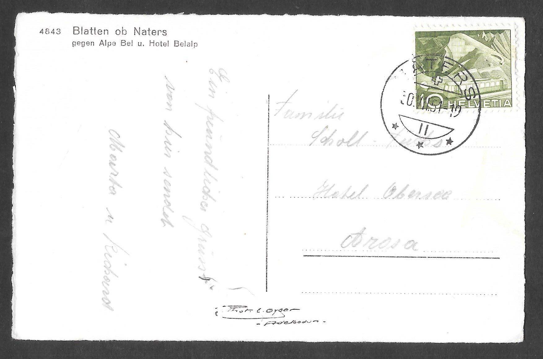 Cartoline postali: Blatten ob Naters Dorfansicht – Usato da Olten venduto da clotaldi 1