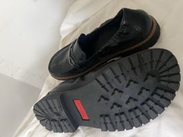 Schuhe Damen Loafer Leder schwarz Grösse 42 neu