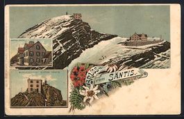 Litho Säntis, Gasthof Säntis, Meteorol