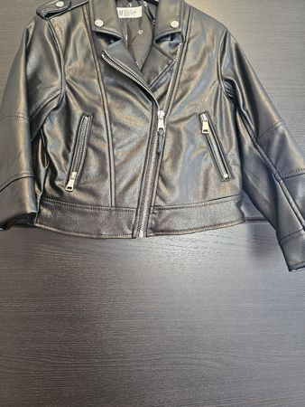 Coole H&M Lederjacke Mädchen Gr. 116 schwarz