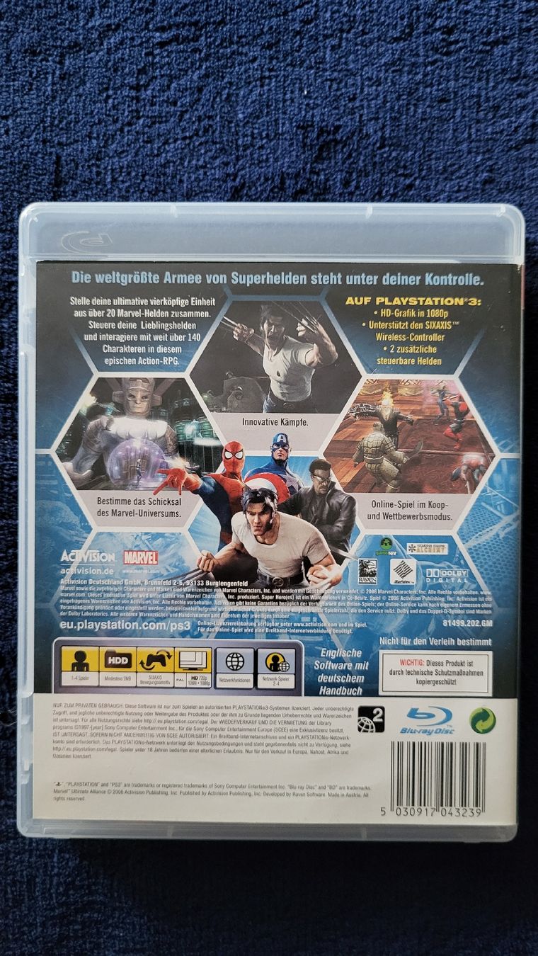 Spiele: Ultimate Alliance MARVEL / Playstation 3 Spiel.kompl – Neu (gemäss Beschreibung) aus Biel/Bienne von Retrohr 2