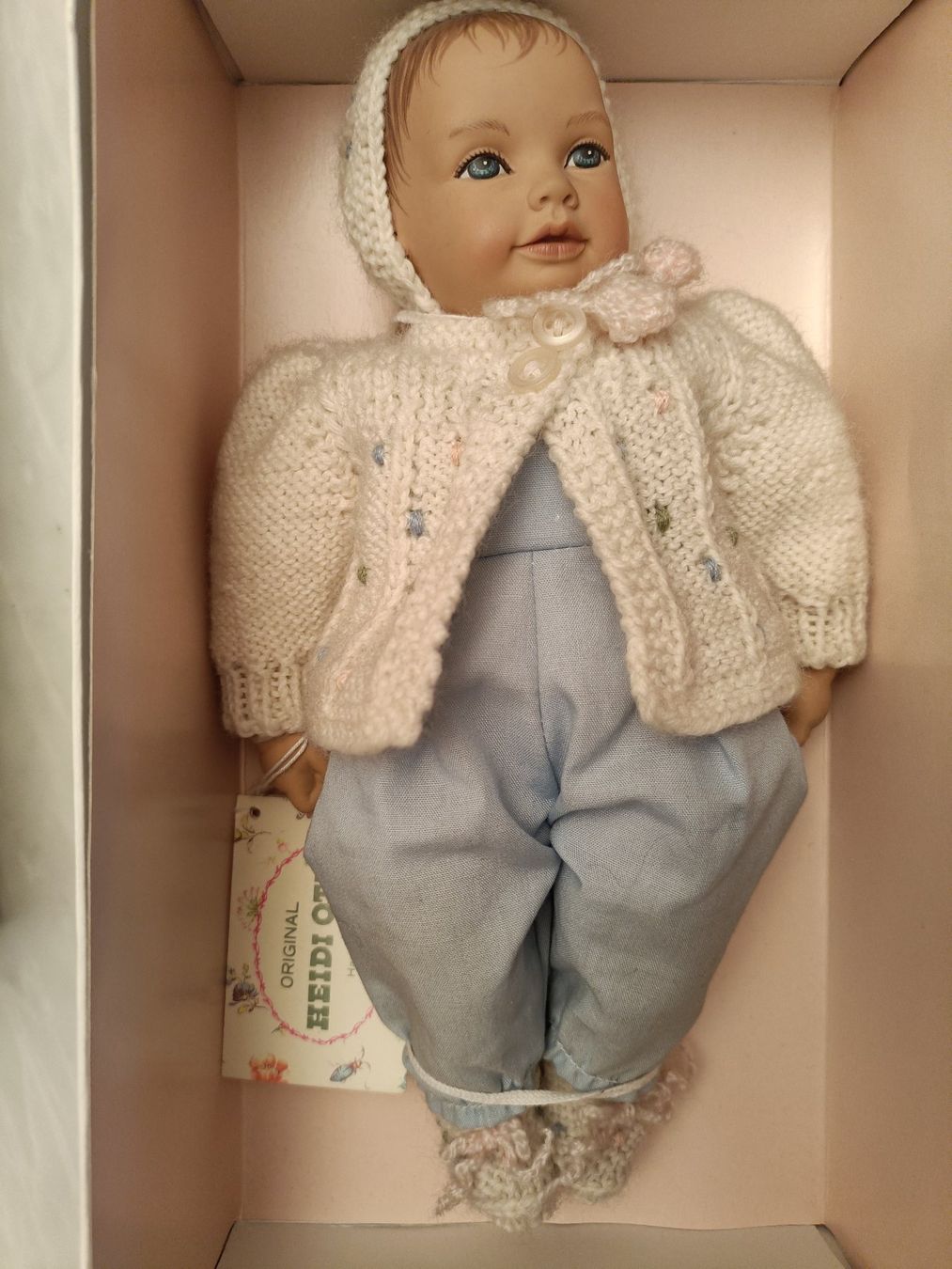 Heidi ott Bambole: Heidi Ott Baby Puppe – Nuovo e nell'imballaggio originale da Zürich venduto da Bsitz