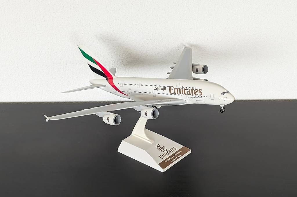 Kit di modellismo & Modellini statici: Skymarks Emirates A380 Flugzeugmodell 1:200  – Usato da Zürich venduto da mat_p5xx